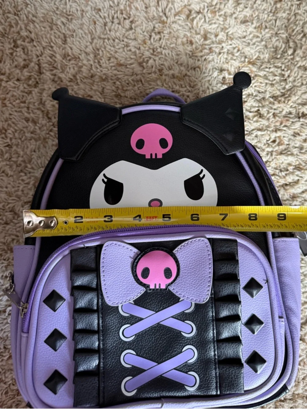 Sanrio Hello Kitty Kuromi Backpack in Black & Lavender - Picture 11 of 11